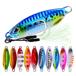 10pcs metal casting jig fishing lure 10g 15g 20g 40g 40g 50g rolling hard bait shore jigging lures bait tackle 240119