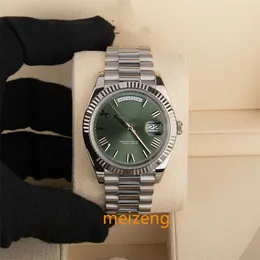 Brand World 2024 Obejrzyj najlepszą wersję fabryczną EW Day-date 40 Watch 40 mm zielone rzymskie cyfry rzymskie Wybierz białe złoto 228239 ETA 3255 Automatyczne zegarek 2-letnia gwarancyjna męska zegarki męskie zegarki męskie