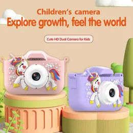 Digital Toy Camera Cute Horse Unicorn X10S Baby Camera Toy 4000W IPS Screen Childrens Camera for Kid with 32GB Birthday Gift 240123