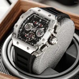 Relógios de pulso Reef Tiger Moda À Prova D 'Água Mens Bandas de Pulso Luxo Tourbillon Relógios Mecânicos Automáticos