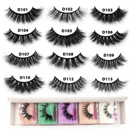 Mink Lashes Wholesale 10501003D الرموش مجموعة فاخرة درامية الحجم 3D FALSE في الجزء الأكبر COLLULL CARD LASHE 240126