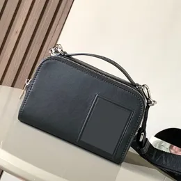 10A mini satin camera crossbody bag women fashion genuine leather multifunctional handbag two zipper compartments embossed patches messenger bag top quality
