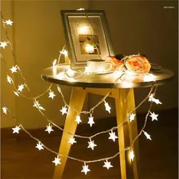 Strings 1M 2M LED Star String Lights Fairy Christmas Wedding Decoration AA Battery Operate Twinkle Outdoor