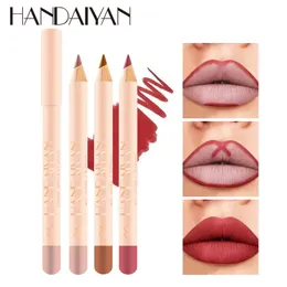 12 pz Rossetto Lipliner Pen Set Opaco Nude Lip Liner Matita Impermeabile di Lunga Durata Rossetto Penna Contorno Trucco Per Le Donne240129