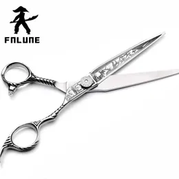 FnLune Tungsten Steel Professional Hair Salon Scissors Cut Barber Accessories Haircut Thinning Shear Hairdressing Tools 240126
