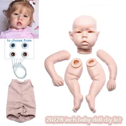 20 cali/28 cali Zestaw Liam Reborn Doll Doll Ogromne dziecko Reborn Soft Touch Świeży kolor Niezalanowany Niedokończone lalki Puste części Drop 240131