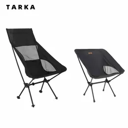 TARKA Foldable Camping Chairs Set Lightweight folding Chair Ultralight Backpacking Moon Chairs for Garden Picnic Beach Fishing 240125