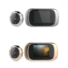 Dörrklockor Digital LCD 2.8inch Video Doorbell Peephole Viewer Door Eye Monitoring Camera 90 graders rörelsedetektering Hållbar