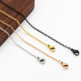 No Fade 20pcsLot 304 Stainless Steel Link Chain For Woman Men Fashion Choker Colar DIY Necklace Jewelry Gift 240127