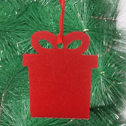 Декоративные фигурки, 40 шт., подвеска, рождественские бирки, фетровые рождественские праздничные подвесные нетканые материалы, рождественский орнамент