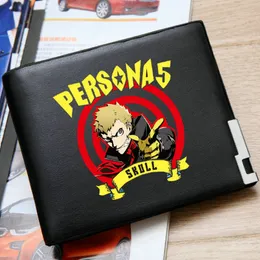 Portafoglio con teschio Borsa Persona Ryuji Sakamoto Borsa per soldi con foto di cartoni animati Portafoglio casual in pelle Portadocumenti con stampa