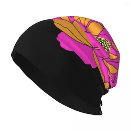Berets Bold Peonies Floral Knit Hat Beach Outing |-F-| Luxury Woman Men's