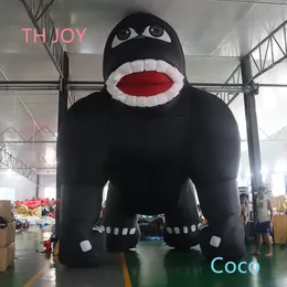 Hurtownia bezpłatna dostawa drzwi na zewnątrz reklamę nadmuchiwaną goryla kreskówka spersonalizowany nadmuchiwany balon goryla na sprzedaż