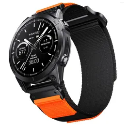 شاهد عصابات RunCool 22 ملم حزام نايلون العسكري Garmin Fenix7 7pro 5x 6 6x 6xpro 7x 7xpro غريزة الإصدار السريع