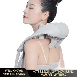 Multifunktionales Nacken- und Schultermassagegerät Lifegoods Shiatsu USB wiederaufladbarer elektrischer Schulter- und Nackenmassageschal 240202