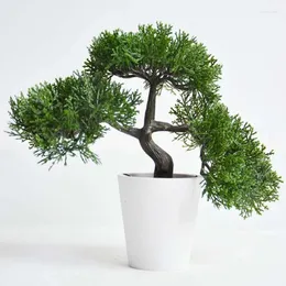 Dekorativa blommor Simulering Växter Pine Needles Bonsai Artificial Decoration Rollo de Vaya Hojas Artificiales Home Decor Accessories