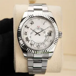 Brand World Luxury Watch Najlepsza wersja 42 mm White Gold Ivory Index Hour Markery Dial 326939 Automatyczne ETA