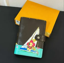 Limited Sunflower Unisex Wallets Designer Brand Panda Check Notebook Diary Graffiti Brown Letter Scrapbook Notepad Mens Purses Card Holders Notebooks