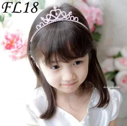 Beautiful Clear Crystal Diamonds Wedding Hair Clips Crown Flowergirls Headpiece For Lady FL188935081