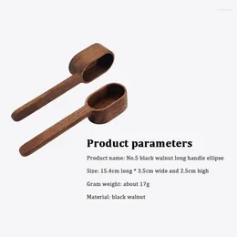 Coffee Scoops Home Black Walnut Measuring Spoon Set Kitchen Long And Short Handle Wooden Tools