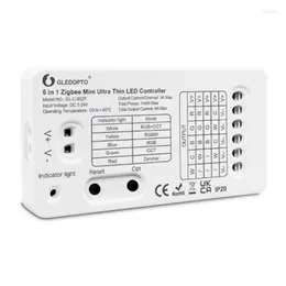 컨트롤러 GLEDOPTO ZIGBEE 3.0 DC5-24V MINI 5 In 1 RGBCCT/RGBW/RGB/CCT/DIMMER LED LIGHT Strip Controller TV 백라이트 주방 조명