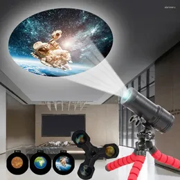 Night Lights Usb Projection Light Romantic Star Moon Earth Atmosphere Projector Adjustable Focusing 5V Room Decoration 3 Modes