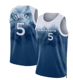 Timberwolves Jersey: Custom #5 Anthony Edwards Basketball