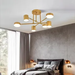 Nordic Ceiling Light Multiple Lamp Base LED Black/white/gold for Living Room/dining Room/bedroom Lights Room Ceiling Lamp AC110-220V