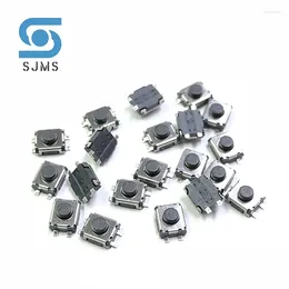 Smart Home Control 50pcs 3 4 2 Smd Pin Switch Trcher Trcher 3x4x2 mm قدم قف في وضع مستقيم مع الأعمدة الخارجية - زر اللمس الدقيق