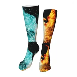 Herrstrumpor Vackra eldis phoenix nyhet ankel unisex mid-calf tjock stickad mjuk casual