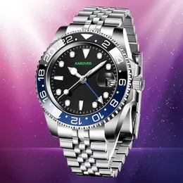 Relógio masculino glide lock relógios de luxo moldura de cerâmica relógios mecânicos de safira 2813 pulseira de aço inoxidável espelho de safira 50m à prova d'água automático montre de luxe