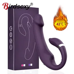 Dildo vibrator uppvärmning 10 hastigheter g spot clitoris stimulator vuxen sex erotik butik anal vibrator leksaker för kvinna par kvinnliga 240130