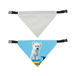 Köpek yakaları 5pcs Paket Boş beyaz süblimasyon polyester Pet Bandana