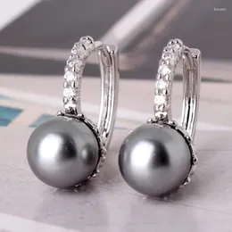 Dangle Brincos Moda Jóias Mulheres Banhado A Prata Noivado Pérola Cristal