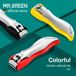 Mr.Green Colorful Nail Clippers Anti-Splash Nail Cutter Desinable Design fingernail Clippersステンレス鋼マニキュアネイルツール240119