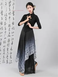 Stage Wear 2024 Traditionell kinesisk Fairy Cosplay Performance Hanfu Tops Pants Set National Gradient Color Dance Costum Oriental