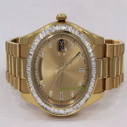 Relógio de luxo mundial da marca Melhor versão Day-Date II Presi 218238 18K Amarelo automático ETA Cal relógio com 2 anos de garantia RELÓGIOS MENS