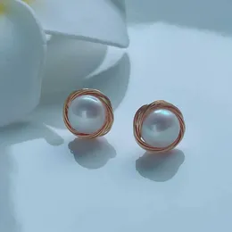 Ohrringe Die neuen Perlenohrringe verfügen über eine silberne Ohrnadel, die Eleganz ausstrahlt und vielseitig für den täglichen Gebrauch geeignet ist 230831