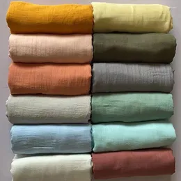 Blankets Arrival Bedding Bamboo Cotton Baby Swaddle Throw Blanket Receiving Solid Color Kids Bath Towel Manta Infantil