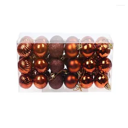 Party Decoration X6HD 36 Pieces Christmas Hanging Ball Shatterproof Xmas Tree Plastic Glittering Baubles Set Holiday Ornament