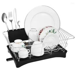 Kitchen Storage Hight Qulaity Stainless Steel Dish Drainer Drying Rack Rust Proof Utensil Holder Counter Vegetable Tray