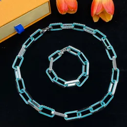 Luxo cubano correntes mens designer colares temperado aço inoxidável colar de bambu pulseira conjunto hip hop jóias
