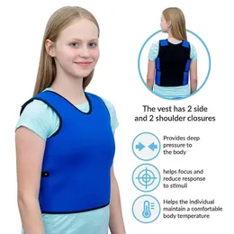 Gilet di compressione sensoriale Gilet con pesi Comfort a bassa pressione contro per bambini Adolescenti Autismo Iperattività Disturbo dell'elaborazione dell'umore 240130