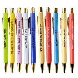 5pcs/Set Funny Ballpoint Pen Shit Show Offenives Funny Fountain Pen Student Pirent Prezent Office Signature Multifunkcja Pen 240123