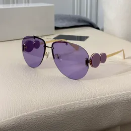 Çıkmaz Pilot Güneş Gözlüğü 2250 Altın / Hafif Menekşe Lens Kadın Moda Yaz Sunnies Sonnenbrille UV Koruma Gözlük Kutu