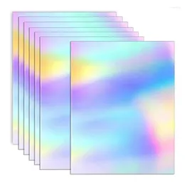 Metalliskt holografiskt kort Glänsande spegelpappersblad Bytes reservdelar Reflekterande Post Board Storlek 8,5 x 11 tum 50 Pack