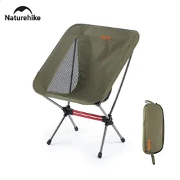 Camping Moon Chair Lightweight Portable Aluminum Alloy Seat Folding Backpack Chair Outdoor Hiking Fishing Beach Chair 240125