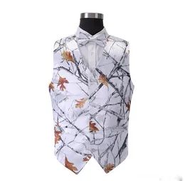 2018 جديد Style White Hunting Groom Steps Mossy Oak Camo Tuxedo Stest مع Tie Men039S Camo Wedding Vests Camouflage Hunting Vest1837259