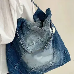 Lingge Chain Denim Xiao Xiang Garbage One Große Kapazität Umhängetasche Student Freizeit Tote Fabrik Direktverkauf