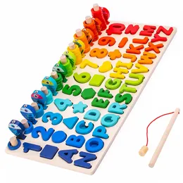 Sixinone Letter Logarithm Board Intelligence Development Plaything Early Education Toys Learning Fishing 240202